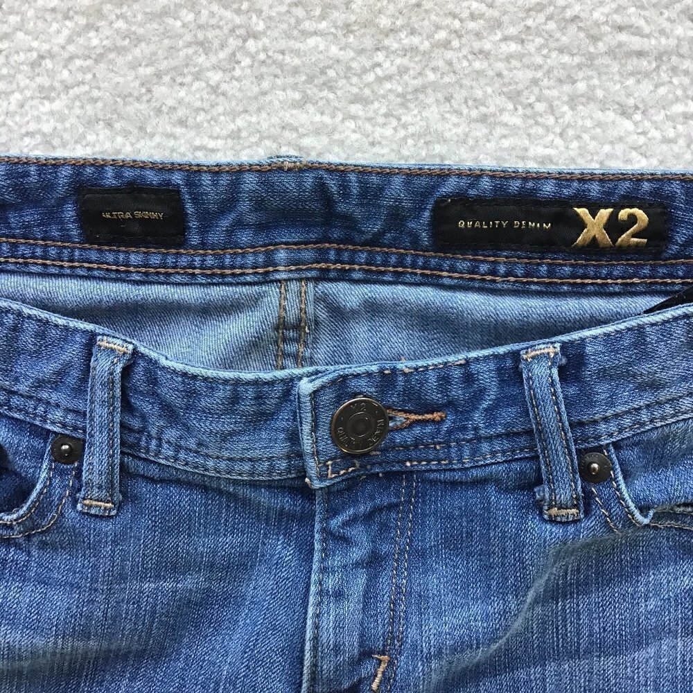X2 ULTRA SKINNY BLUE CAPRI JEANS SIZE 8 - Picture 4 of 9